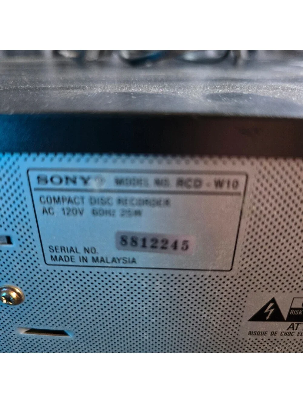 Sony RCD-W10 Dual Deck CD Recorder  No Remote Tested & Working